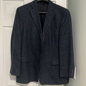 Brooks Brothers 46R Blue Houndstooth Blazer
